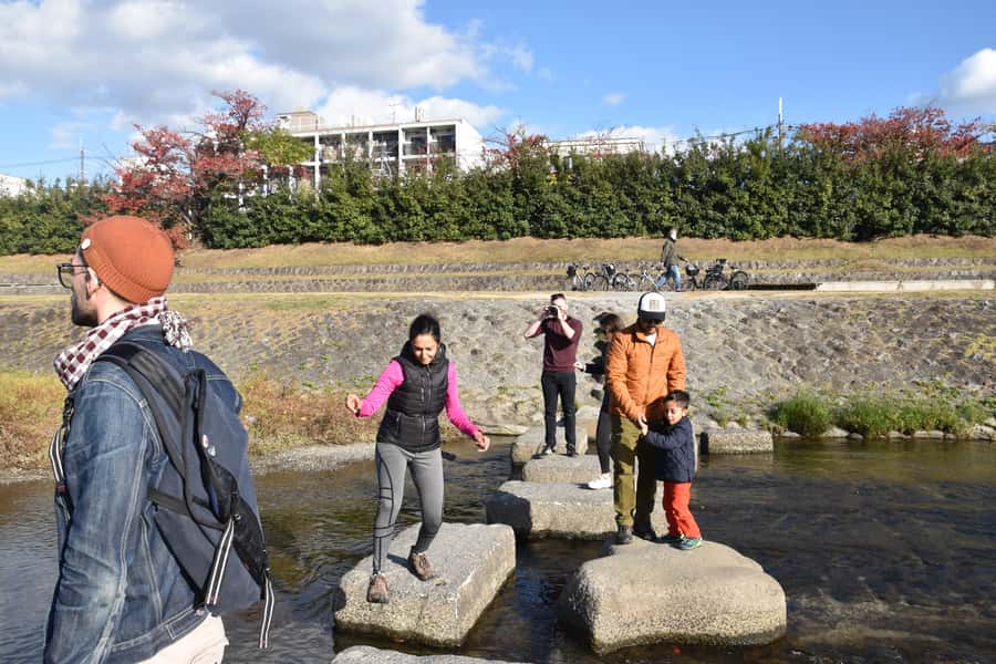 Cycle Kyoto's Hidden Gems & Gion Stroll - The River Junction And The Lit-Up Return Ride
