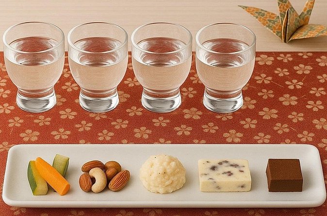Experience of pairing sake tasting with snacks in Kyoto - Your five sakes, how to taste without overthinking it
