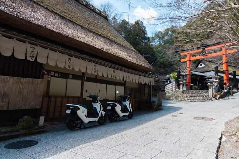 Fun Kyoto Ride! Scoot to Gorge, Local Lunch & Samurai Armor - Okina Lunch in the Saga Area, What Local Food Feels Like With Help