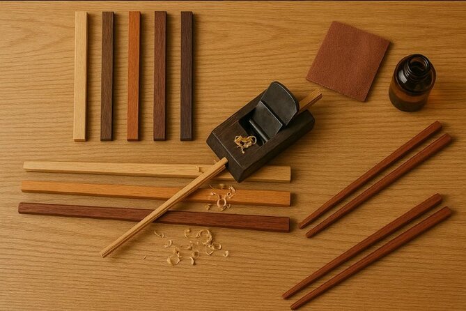 Kyoto : Chopsticks Making Workshop in Gion with Engraving Option - Choose your wood, and pick the look you want to eat with