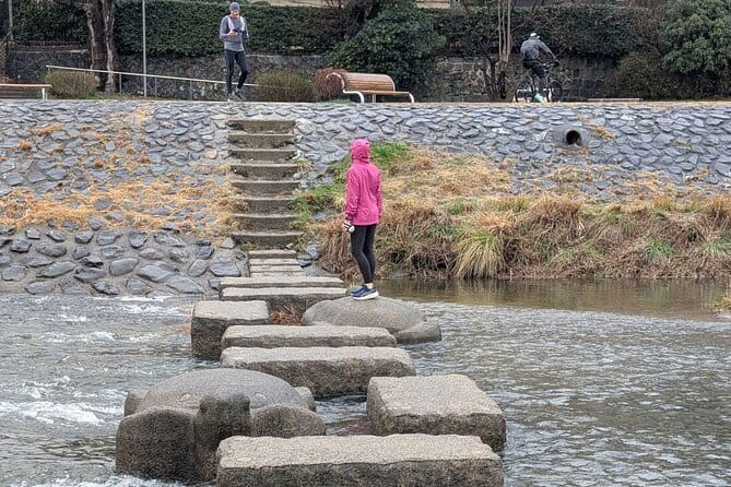 Kyoto Heritage Run - Venture through historical Kyoto landmarks - Crossing the Kamogawa, then Heian Shrine’s Calm Architectural Moment