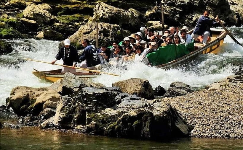 Kyoto Hozugawa River Boat Sagano Romantic Train Tour - Hozugawakudari Boat Ride: The 90-Minute Hit of Rapids Fun