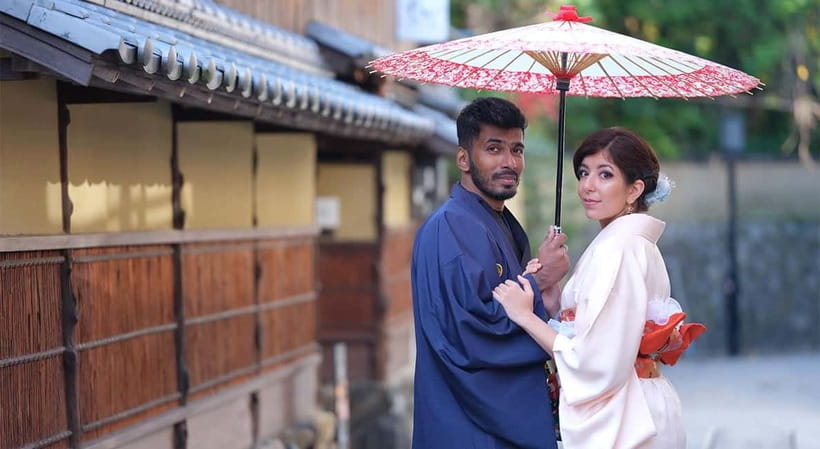 Kyoto Kimono Rental mimosa ｜Kimono/Yukata Rental Couple Plan - Kyoto’s best “I can dress for this” value: the 7,000 yen couple plan