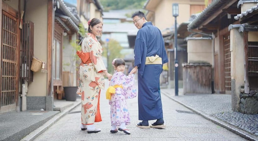 Kyoto Kimono Rental mimosa | Kimono/Yukata Rental Kids Plan - Price and value: 3,000 yen for a full dressing kit for kids