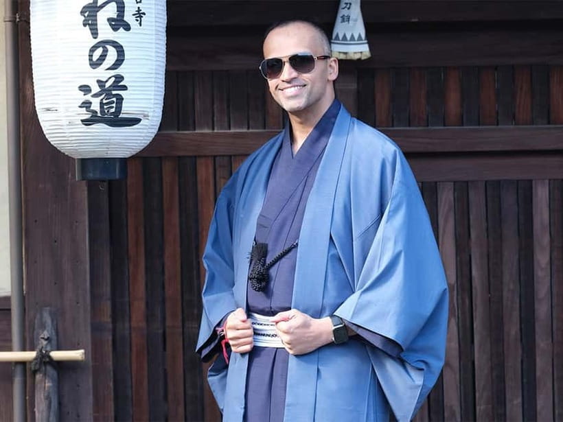 Kyoto Kimono Rental mimosa Kimono/Yukata Rental Men's Plan - Location and Time in Higashiyama, the Real Convenience Factor