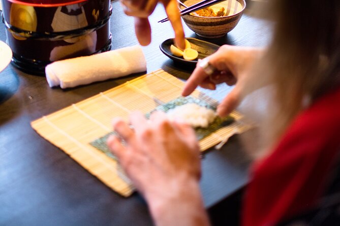 Kyoto Making Wagyu Sushi experience - Nigiri assembly with wasabi choice, and why it matters