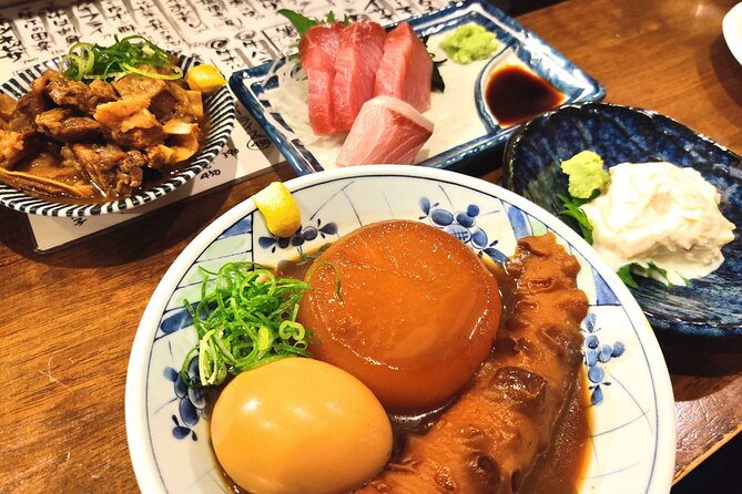 Kyoto Nighttime All-Inclusive Eats and Streets, Gion and Beyond - The first food stop around 7:30: standing bars and regionally representative bites