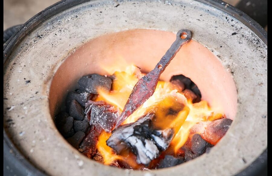 Kyoto: Ninja Weapon Forging Experience - Forging Steel At Around 800°C, Then Shaping With A Belt Sander
