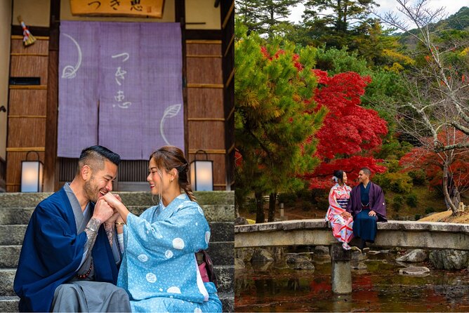 Kyoto Private Kimono Photoshoot for Couple and Solo - Photo Package: Edited Photos Fast, Everything Else Immediately