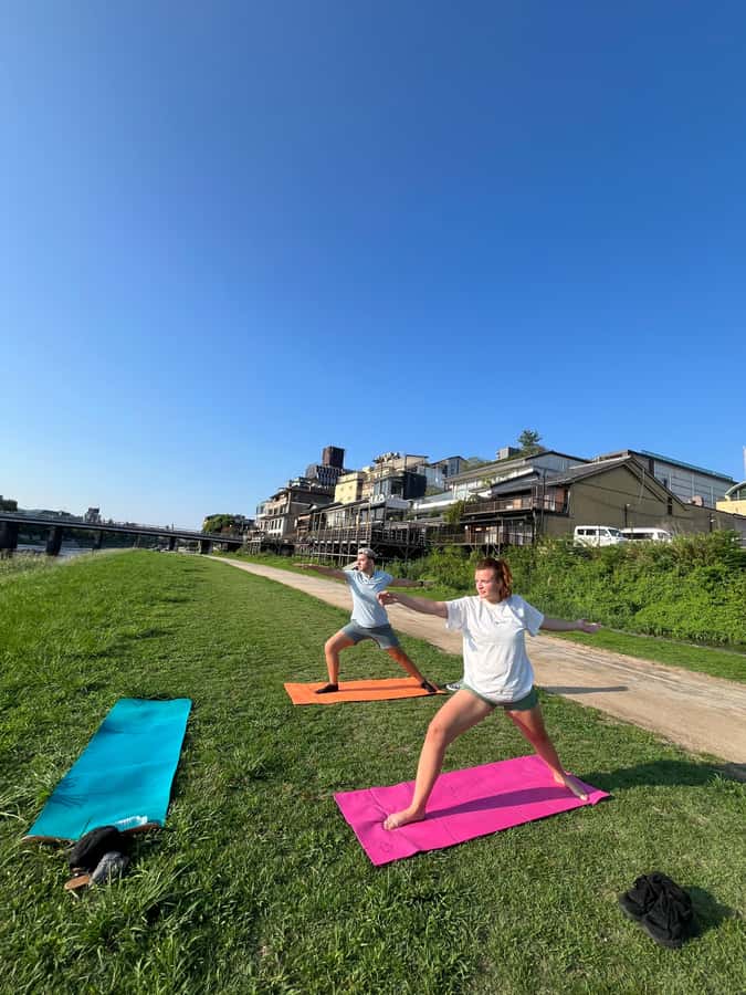 Kyoto: Yoga Class by Kamo river - Meeting Other People Without Forcing It