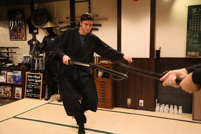 Ninja 2-hour Hands-on Lesson by Japanese master in Kyoto -Medium - Sword and Weapon Training: Kunai, Kusarigama, Rope, Shuriken, and Blowgun Darts