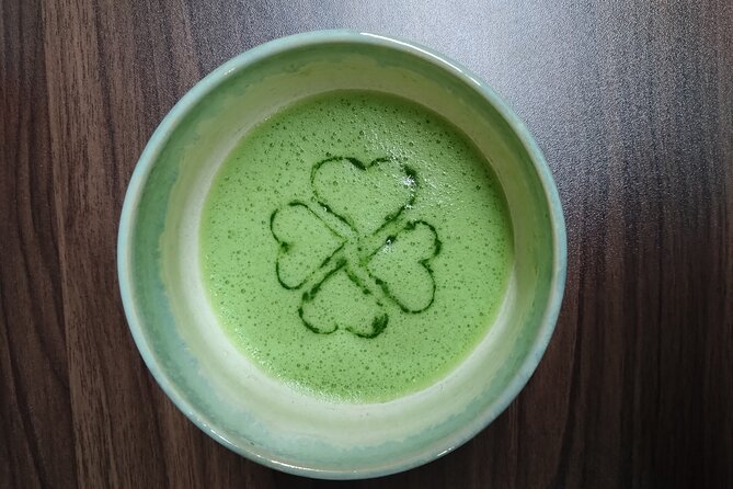 Private Matcha Drawing in Kyoto - Making matcha at your table, then drawing on bubble foam