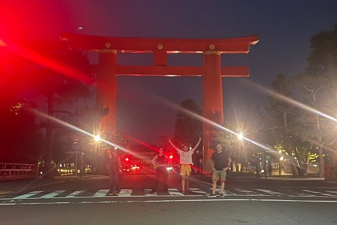 See What You Can’t See by Day — Explore Kyoto at Night by E-Bike - Stop One: Old-Street Photo Time Near Seikouin Wagatazizou